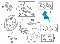 OEM 2022 Toyota Highlander Caliper Mount Diagram - 47822-0E110