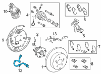 OEM Toyota Highlander Brake Hose Diagram - 90947-A2121