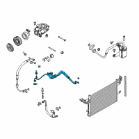 OEM Ford Taurus Evaporator Tube Diagram - AA5Z-19835-A