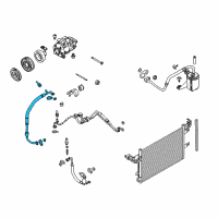 OEM Ford Flex AC Hoses Diagram - AA8Z-19867-B