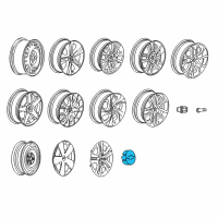 OEM 2020 Chevrolet Trax Wheel Trim CAP Diagram - 96682160