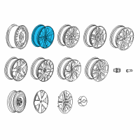 OEM 2014 Chevrolet Sonic Wheel, Alloy Diagram - 96894731