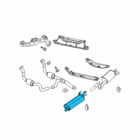 OEM Dodge Durango Exhaust Muffler Diagram - 52103653AE