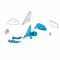 OEM 2013 BMW ActiveHybrid 3 Heated Outside Mirror, Left Diagram - 51-16-7-345-673