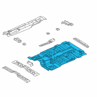 OEM 1998 Dodge Dakota Panel-Center Floor Diagram - 55255549AD