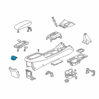 OEM 2002 Honda Accord Hinge, Armrest Diagram - 83410-S84-A01