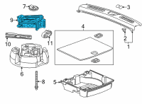 OEM 2022 Buick Envision Spare Tire Tool Kit Diagram - 84157640