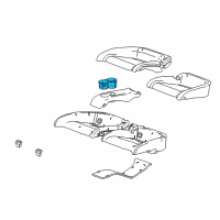 OEM Cadillac ATS Cup Holder Diagram - 23136144