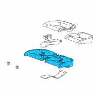 OEM 2017 Cadillac ATS Seat Cushion Pad Diagram - 23374525