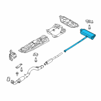 OEM 2021 Jeep Renegade Exhaust Muffler And Tailpipe Diagram - 68304161AA