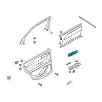 OEM 2021 Ford Explorer Handle, Inside Diagram - LB5Z-7822600-AB