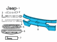 OEM 2021 Jeep Grand Cherokee L APPLIQUE-License Lamp Diagram - 7GL06TZZAA