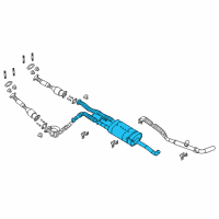 OEM Nissan Titan Exhaust, Main Muffler Assembly Diagram - 20100-EZ30D