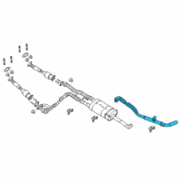 OEM Nissan Exhaust Tube Assembly, Rear Diagram - 20050-EZ30A