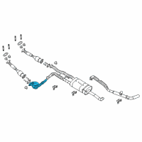 OEM 2020 Nissan Titan Exhaust Tube Assembly, Center Diagram - 20030-EZ30B