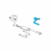 OEM 2009 Chrysler 300 Front Catalytic Converter And Pipe Diagram - 4581744AD