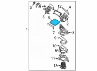 OEM 2022 Hyundai Sonata Air Filter Assembly Diagram - 97133-L0000