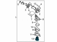 OEM 2022 Hyundai Sonata Motor & Fan Assembly-A/C Blower Diagram - 97113-L0000