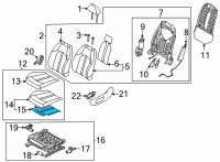 OEM 2021 Hyundai Sonata Heater-Front Seat CUSH, LH Diagram - 88170-L0000