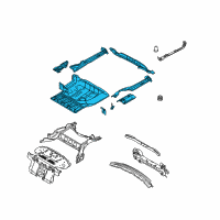 OEM 2000 BMW 528i Trunk Floor Diagram - 41-12-8-185-092