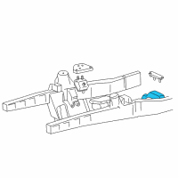 OEM 1996 Ford Explorer Rear Support Diagram - F6TZ-6A023-AA