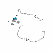 OEM 2004 Pontiac Bonneville Reservoir Kit, P/S Fluid Diagram - 26097963