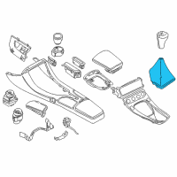 OEM 2002 BMW Z8 Leather Shifter Boot Diagram - 25-11-7-504-347