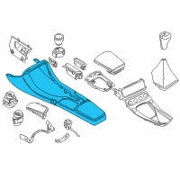 OEM 2002 BMW Z8 Centre Console, Leather Diagram - 51-16-7-000-005