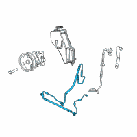 OEM Jeep Grand Cherokee Hose-Power Steering Pressure Diagram - 52124641AI