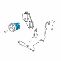 OEM 2011 Jeep Grand Cherokee Power Steering Pump Diagram - 68068640AB