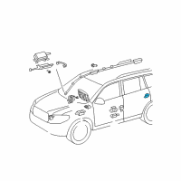 OEM 2010 Toyota Highlander Side Sensor Diagram - 89831-48010