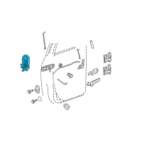 OEM 2002 Dodge Ram 1500 Rear Door Latch Diagram - 55372857AB