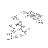 OEM 2007 Lexus RX350 Bracket, Exhaust Pipe Support, NO.4 Diagram - 17574-0A050