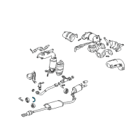 OEM Lexus Bracket, Exhaust Pipe Support, NO.4 Diagram - 17574-0A050