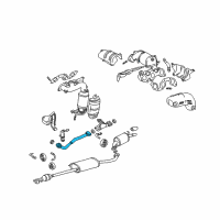 OEM Lexus RX330 Front Exhaust Pipe Assembly Diagram - 17410-0A410