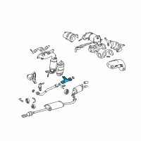 OEM 2008 Lexus RX350 Front Exhaust Pipe Sub-Assembly No.3 Diagram - 17403-0A040