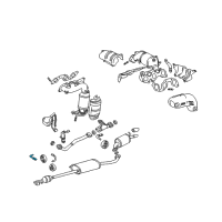 OEM 2006 Lexus RX330 Bracket, Exhaust Pipe NO.1 Support, Lower Diagram - 17573-0A070