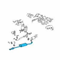 OEM Lexus RX330 Exhaust Center Pipe Assembly Diagram - 17420-0A270