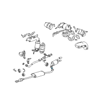 OEM 2006 Lexus RX330 Gasket, Exhaust Pipe, Center Diagram - 17451-22060