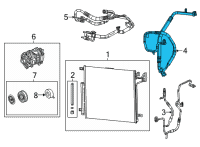 OEM 2021 Jeep Grand Cherokee L A/C SUCTION & DISCHARGE Diagram - 68386919AA