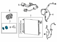 OEM Jeep Grand Wagoneer A/C COMPRESSOR Diagram - 68526081AA