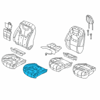 OEM 2020 Jeep Cherokee Seat Cushion Foam Diagram - 68310805AA