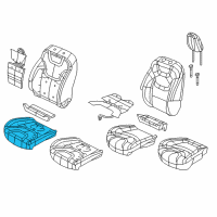 OEM 2018 Jeep Cherokee Seat Cushion Pad Diagram - 68091753AD