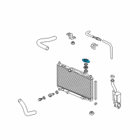 OEM 2009 Honda Civic Cover, Radiator Cap (Denso) Diagram - 19047-PLC-003