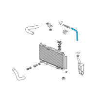 OEM 2002 Honda Civic Tube, Reserve Tank Diagram - 19103-PRA-000