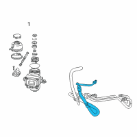 OEM 2005 Toyota MR2 Spyder Hose & Tube Assembly Diagram - 44410-17060