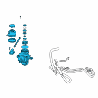 OEM 2001 Toyota MR2 Spyder Power Steering Pump Diagram - 44310-17060