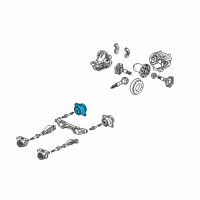 OEM 2003 Honda S2000 Rubber Assy., R. Differential Mounting Diagram - 50730-S2A-023