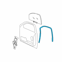 OEM Jeep Seal-Front Door Glass Diagram - 55394053AL