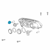 OEM 2008 Pontiac G8 Socket, Front Turn Signal Lamp Diagram - 92215652